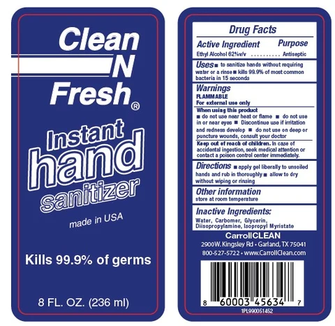 Clean N Fresh Instant Hand Sanitizer Antibacterial 포장