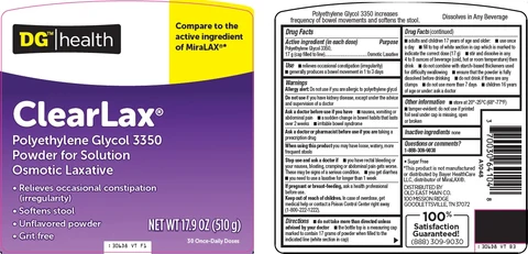 dg health clearlax packaging