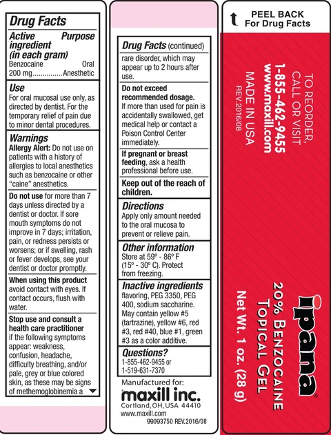 Ipana 20% Benzocaine Topical 포장