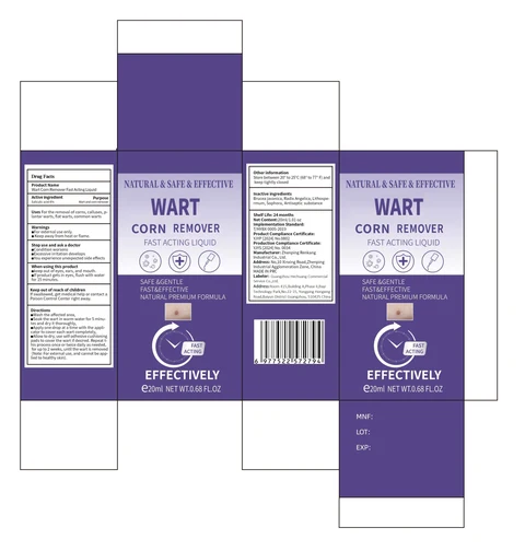 Wart Corn Remover Fast Acting Liquid packaging