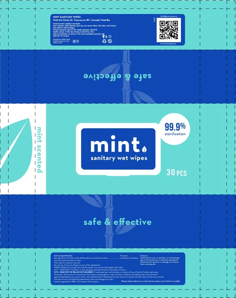 sanitary wet wipes 포장