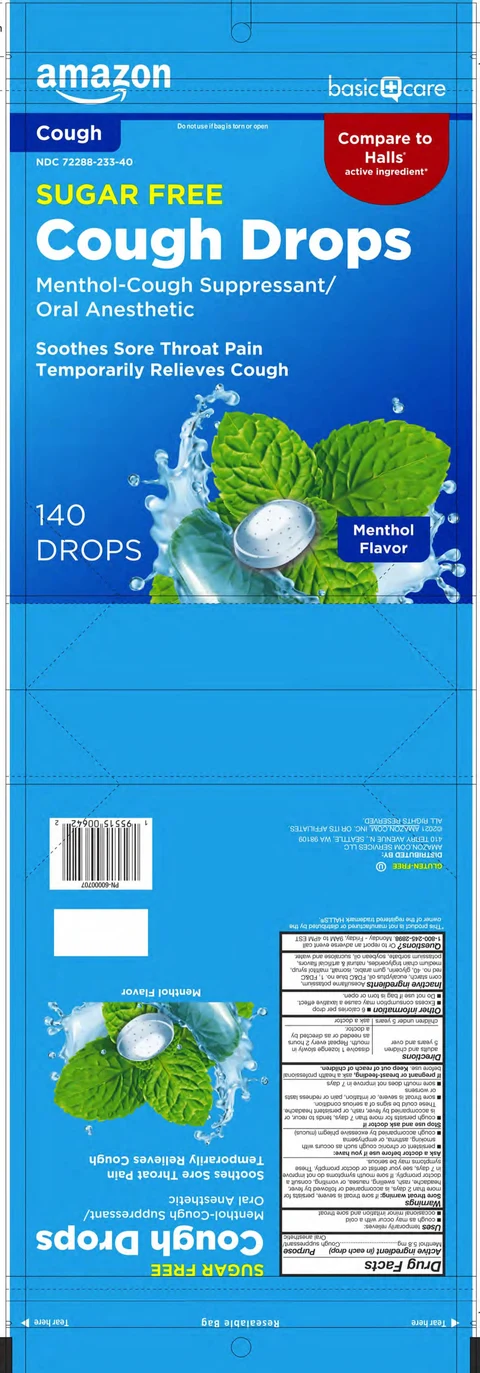 Basic Care SF Menthol Cough Drops 포장