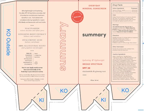 SUMMARY EVERYDAY MINERAL SUNSCREEN BROAD SPECTRUM SPF 30 포장