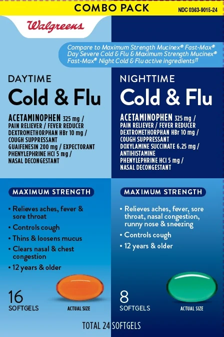 Daytime and Nighttime Cold and Flu 포장
