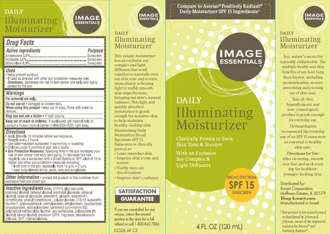 Image Essentials Daily Illuminating Moisturizer Broad Spectrum SPF 15 Sunscreen packaging