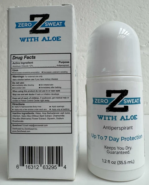 ZeroSweat Antiperspirant 12% 포장