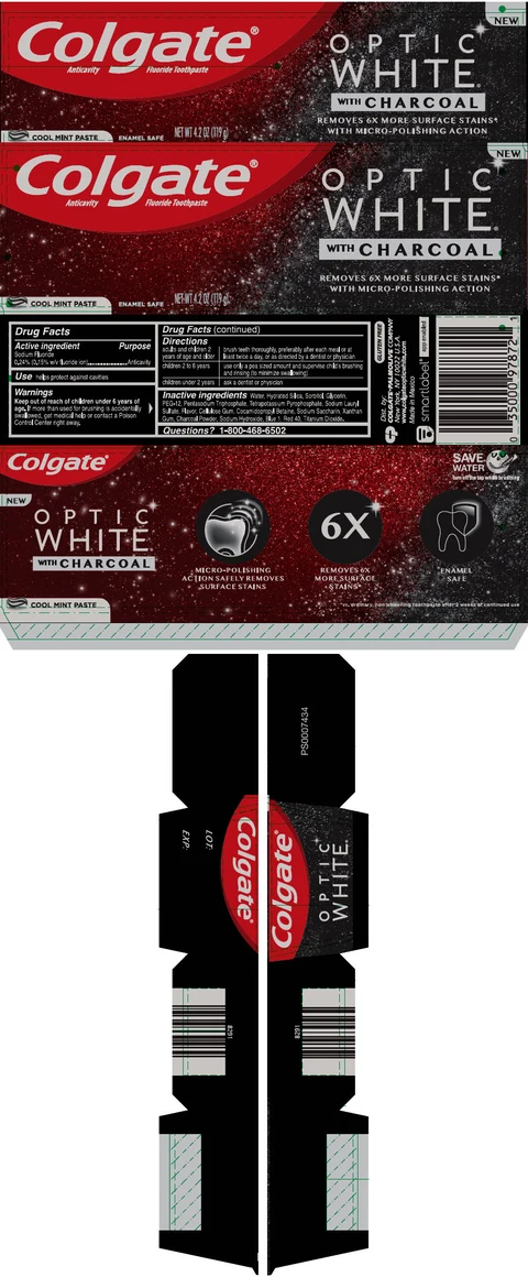 Colgate Optic White Charcoal 포장