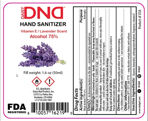 Daisy DND Lavender scent hand sanitizer 포장