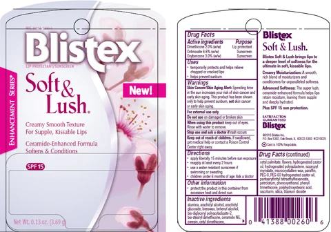 Blistex Soft and Lush 포장