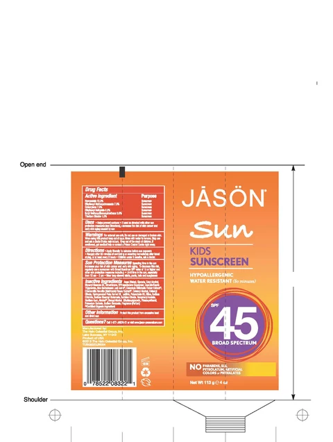 Jason Sun Kids Sunscreen Broad Spectrum SPF45 packaging