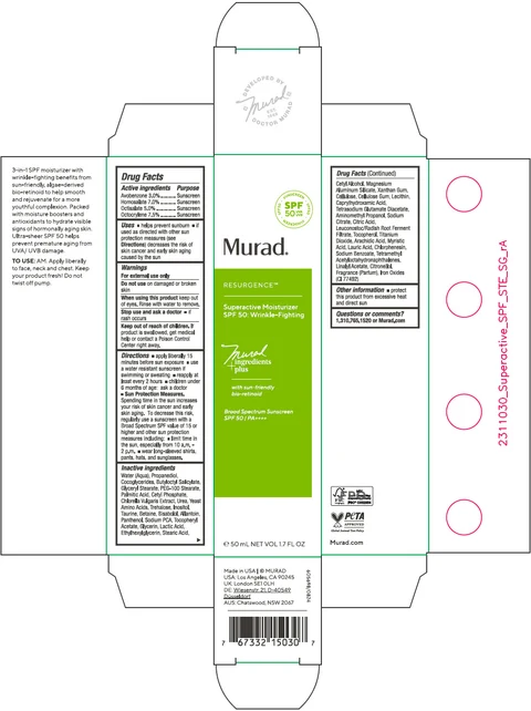 Superactive Moisturizer SPF 50 Wrinkle Fighting SPF 50 포장
