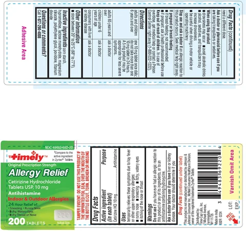 Cetirizine Hydrochloride Tablets,10 mg 포장