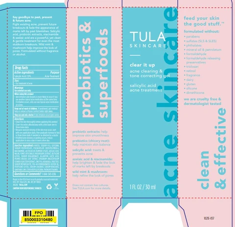 Tula Skincare Clear It Up Acne Clearing and Tone Correcting Gel 포장