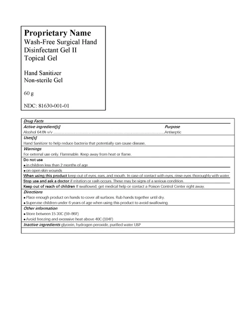 Wash-Free Surgical Hand Disinfectant GelII packaging