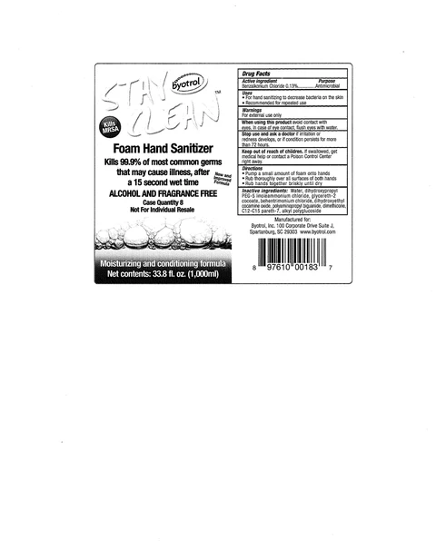 Stay Clean Foam Hand Sanitizer packaging