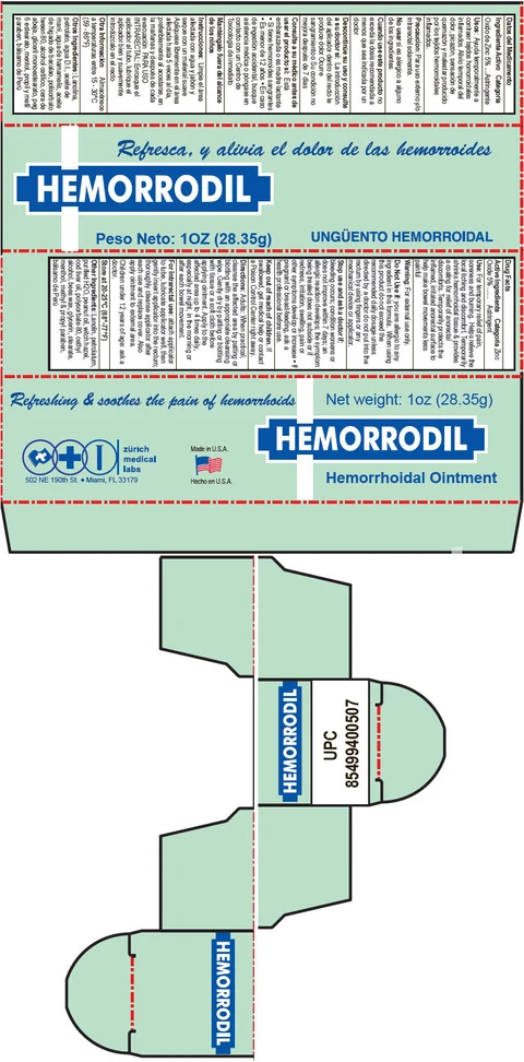 Hemorrodil Unguento 포장