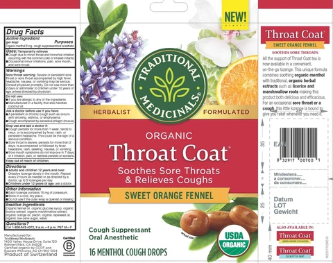 Throat CoatSweet Orange Fennel packaging