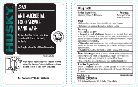HUSKY 510 Anti-Microbial Food Service Hand Cleaner packaging
