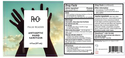 R and Co PALM READER ANTISEPTIC HAND SANITIZER 포장
