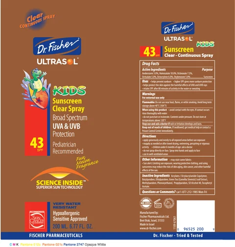 UltrasolSunscreenKIDS Clear CONTINUOUS SPRAY 포장