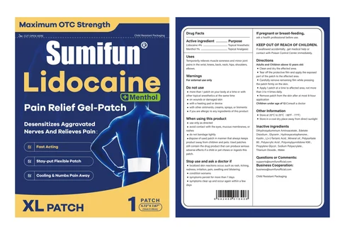 Lidocaine Pain Relief Gel-Patch packaging