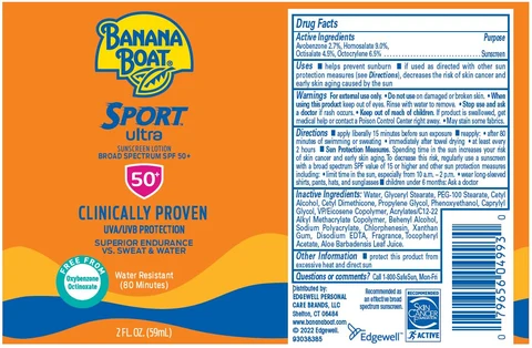 Banana Boat Ultra Sport Sunscreen Broad Spectrum SPF 50 포장