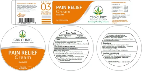 CBD Clinic Pain Relief - Level 3 packaging