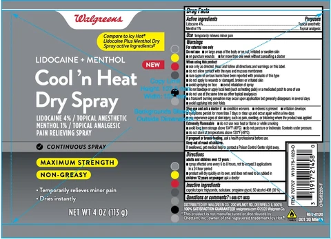 Walgreens Cool N Heat Dry packaging