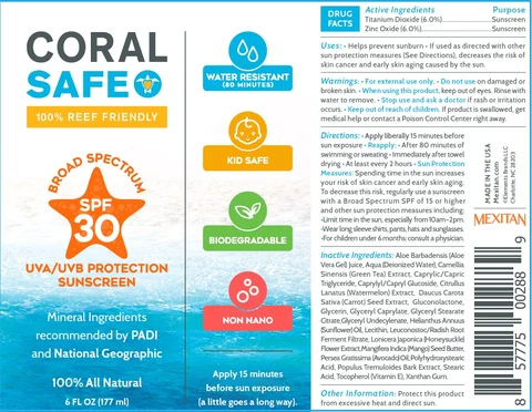 Coral Safe SPF-30 Broad Spectrum Sunscreen 포장