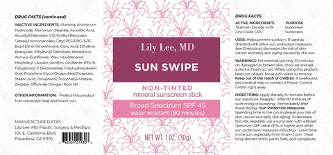 Sunscreen Plus Mineral Stick Untinted 포장