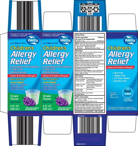 welby childrens allergy relief 포장