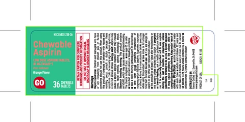 Chewable AspirinLow Dose packaging