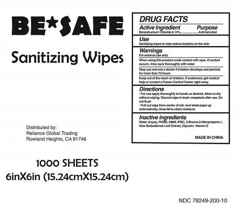 Be Safe Sanitizing Wipes 포장
