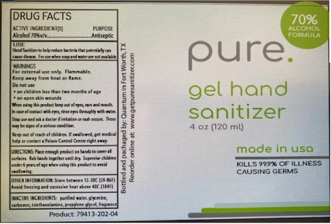 Quantum Gel Hand Sanitizer 포장