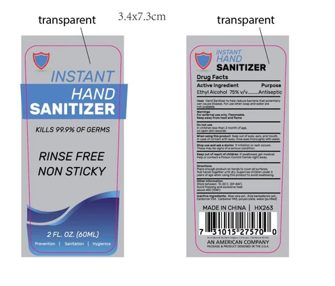 INSTANT HAND SANITIZER 포장