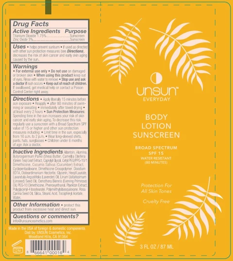 UnsunBroad Spectrum SPF 15 Sunscreen 포장