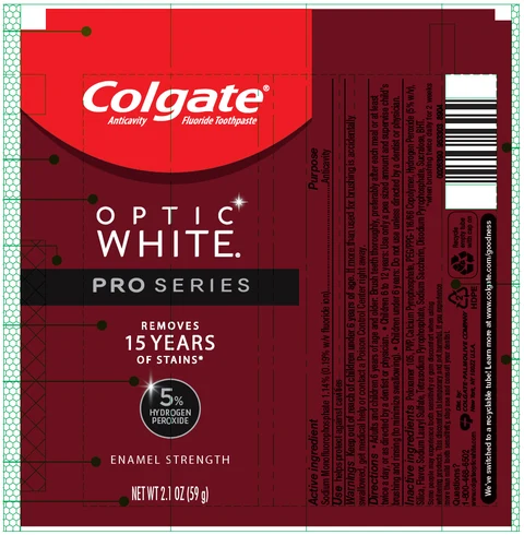 Colgate Optic White ProSeries Enamel Strenght 포장
