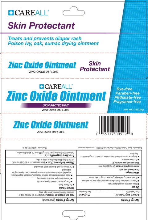 CAREALL Zinc Oxide packaging