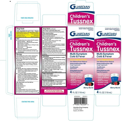 Childrens Tussnex packaging