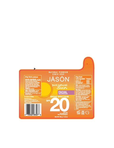 Jason Facial Natural Sunscreen Broad Spectrum SPF20 packaging