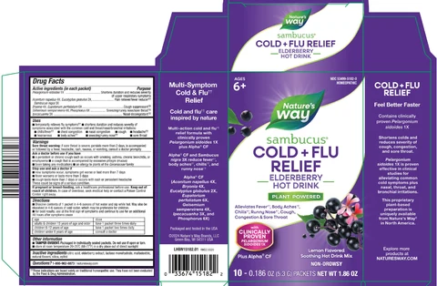 Sambucus Cold Flu Relief Hot Drink Lemon Flavored 포장