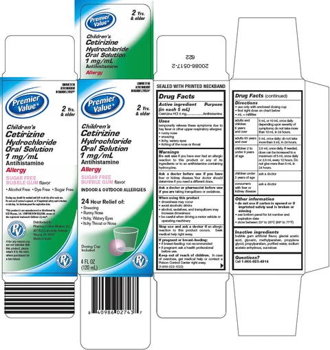 Childrens Cetirzine packaging