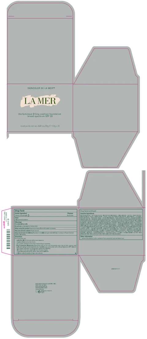 LA MER THE LUMINOUS LIFTING CUSHION FOUNDATION BROAD SPECTRUM SPF 20 packaging