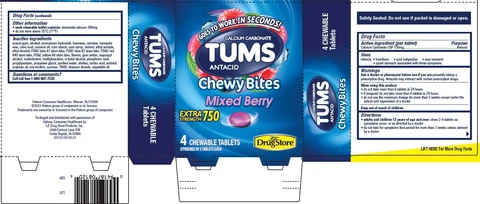Tums Antacid Chewy Bites 포장