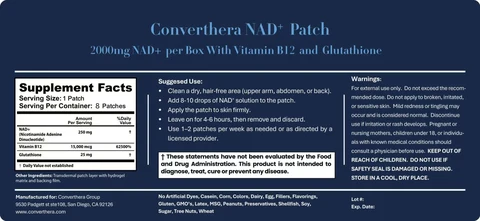 Converthera NAD plus Patch 포장