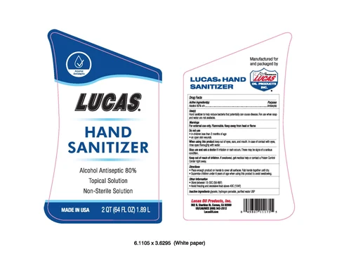 Lucas Hand Sanitizer packaging