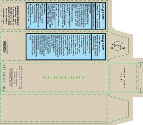 Burberry Fresh Glow Foundation Luminous Fluid Ochre Nude No. 12 packaging
