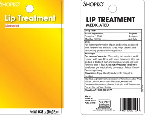 Shopko Medicated Lip Treatment 포장