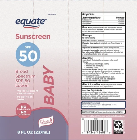 SPF 50 Baby SunscreenEquate 포장