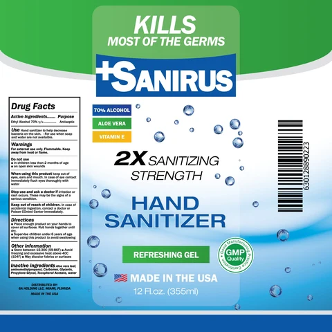 Sanirus Hand Sanitizer 포장